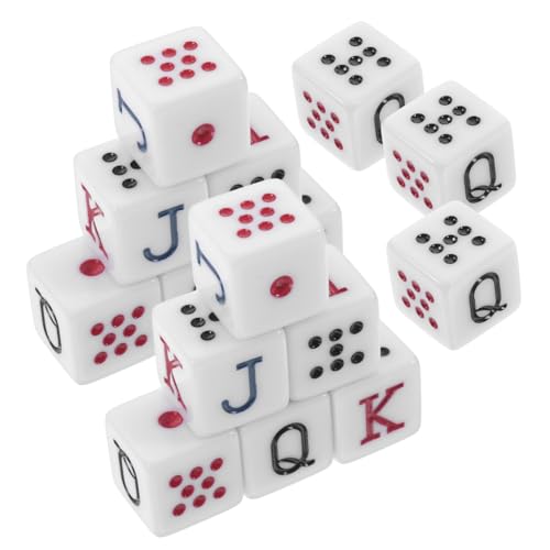 BESTonZON 15 Stücke Poker Würfel Für Spiel Geburtstag Party Requisiten Tragbare Würfel Set von BESTonZON