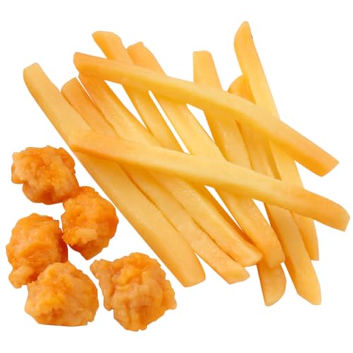BESTonZON Gefälschte Lebensmittel Für Jungen Und Mädchen 15-teiliges Pommes-Frites-Modell Rollenspiel-lebensmittelspielzeug Für Kleinkinder Küchenspielset- von BESTonZON