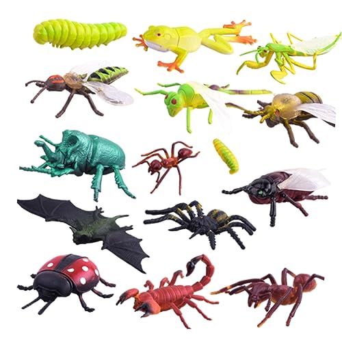 BESTonZON 15 Stück Simulierte Tiere Künstlich Lebensechte -Modell Simulations- Halloween-Requisiten Gefälschtes Tiermodell von BESTonZON