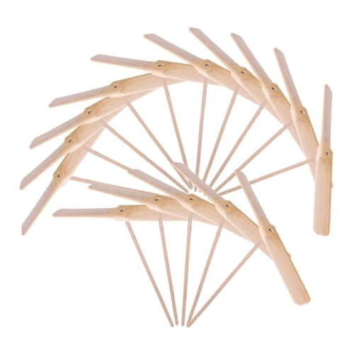 BESTonZON 15 Stück Teiliges Holz Libellen Flugspielzeug für Robustes Outdoor Partyspielzeug Interaktives Hand Flugspielzeug zur Motorischer Fähigkeiten und Gemeinsamer Spiele im Freien von BESTonZON