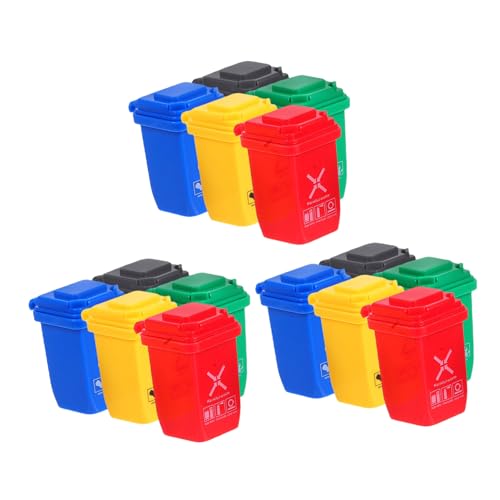 BESTonZON 15 Stück Teiliges Mini Mülleimer aus Stabilem Kunststoff Realistische Puppenhaus-abfallbehälter als Desktop-deko für Recycelbar und Detailgetreu für Miniatur-szenen BESTonZON 15 Stück Teiliges Mini Mülleimer aus Stabilem Kunststoff Realistische Puppenhaus-abfallbehälter als Desktop-deko für Recycelbar und Detailgetreu für Miniatur-szenen von BESTonZON
