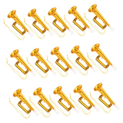 BESTonZON 15 Stück Teiliges Party Event Favors Musikinstrument Kunststoff Trompete Klare Klang Cheer Horn für Geburtstagsfeiern Sportveranstaltungen und Konzerte von BESTonZON
