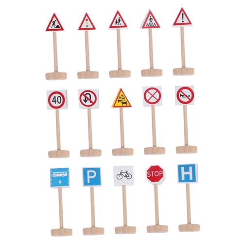 BESTonZON 15 Teiliges Holzspielzeug Set Mit Verkehrszeichen Für Lernspielzeug Zur Verkehrserziehung Und Von Verkehrswissen Bunte Straßenschilder Zum Und Entdecken BESTonZON 15 Teiliges Holzspielzeug Set Mit Verkehrszeichen Für Lernspielzeug Zur Verkehrserziehung Und Von Verkehrswissen Bunte Straßenschilder Zum Und Entdecken von BESTonZON