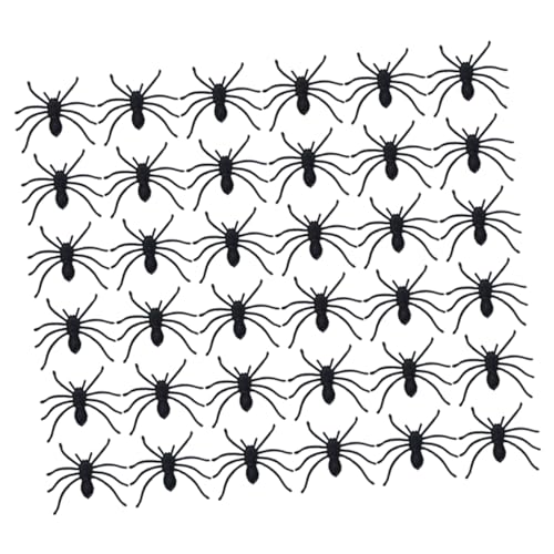 BESTonZON 150 STK Simulationsspinnen aus Kunststoff Halloween Halloween Toys Spinnennetz-Shooter Spinnennetz, dreieckiges Netz Mini gefälschte Spinnen simulierte Spinnen Plastik von BESTonZON