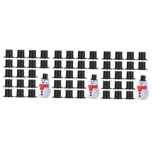 BESTonZON 150 Stck. Teiliges Mini Hüte Schwarz Puppenhüte für Diy Weihnachtsdekoration Schneemann Basteln Fasching Zubehör BESTonZON 150 Stck. Teiliges Mini Hüte Schwarz Puppenhüte für Diy Weihnachtsdekoration Schneemann Basteln Fasching Zubehör von BESTonZON
