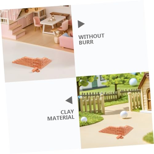 BESTonZON 150 Stück Maßstab DIY Landschaftsbausteine Backsteine für Sandkasten Modellbau Architektur Zubehör für Puppenhaus und Mikrolandschaften von BESTonZON