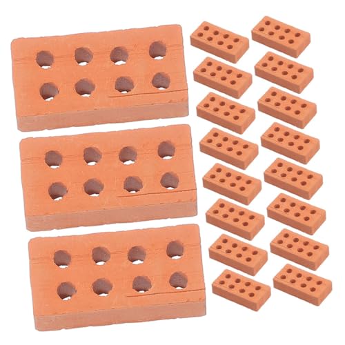 BESTonZON 150 Stück Teiliges Miniatur Ziegelstein Set aus Kindersicherem für DIY Mini Garten Modellbau Bunte Mini Ziegelsteine zum Basteln Puppenhaus Gartengestaltung von BESTonZON