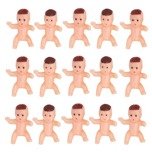 BESTonZON 150 Stück Vollmondpartygeschenk winzige Babypartydekorationen winzige Babyfiguren aus Kunststoff Babypartyspiele Eiswürfel -Spielzubehör Gastgeschenke für Jungen Plastik Schokolade von BESTonZON