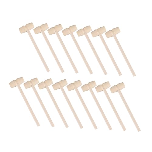 BESTonZON 15St Kleiner Hammer Hammer Werkzeug für Kreativspielzeug Werkzeug bastelmaterial für kleine Holzhämmer Mini-Holzhämmer Holzhämmer Hölzern von BESTonZON