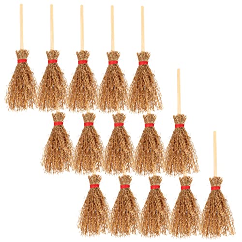 BESTonZON 15St Mini-Besen Besen-Modell im Freien fegen Figuren Bausatz Halloween Dekoration Halloween-Dekoration Toys for Kid Toys Mini-Möbelmodell Micro Landscape Decor Buche von BESTonZON