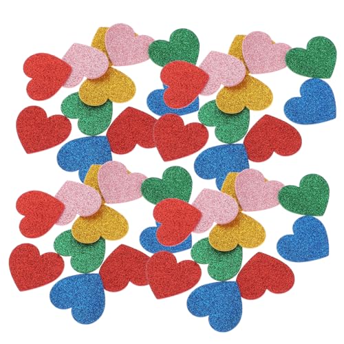 BESTonZON 15 Stück Verschiedene Herz-Aufkleber Glitzernd Selbstklebende Rückseite Zum Basteln Für Küche Wasserflasche Handyhülle Scrapbook von BESTonZON