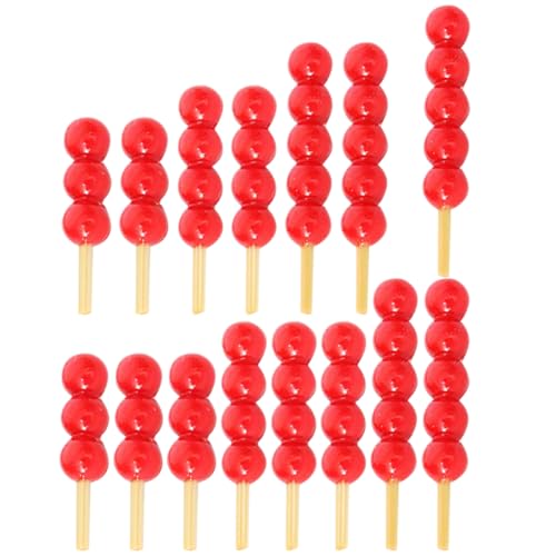BESTonZON Basteln Sie Miniatur-küchenzubehör 15 Stück Kandierte Haws-modelle Für Chinesische Snacks Requisiten Miniatur-puppendekor von BESTonZON