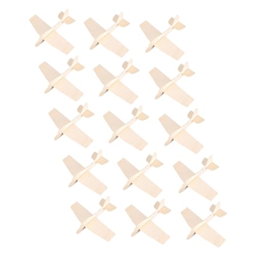 BESTonZON 15St Leere Holzflugzeuge 3D-Puzzle Flugzeugmodell Kinder bastelset basteln für Kinder Puzzlematte Dekorationen Flugzeuge aus Holz unvollendete Holzverzierung Handbuch Spielzeug von BESTonZON