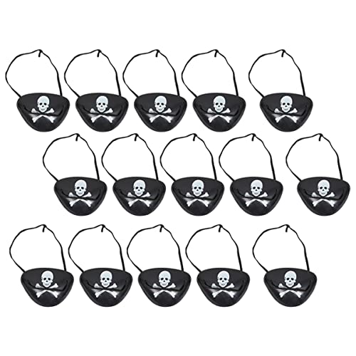 BESTonZON 15st Piraten- Piraten-augenklappe Maske Augenklappen Für Kostüm Flecken Lidschatten Cosplay-augenabdeckung Augenklappen Des Piratenkapitäns Gel Plastik von BESTonZON