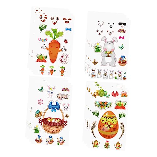 BESTonZON Osterhasen-küken 16 Bögen Bastelprojekt-Aufkleber für Jungen und Mädchen BESTonZON Osterhasen-küken 16 Bögen Bastelprojekt-Aufkleber für Jungen und Mädchen von BESTonZON