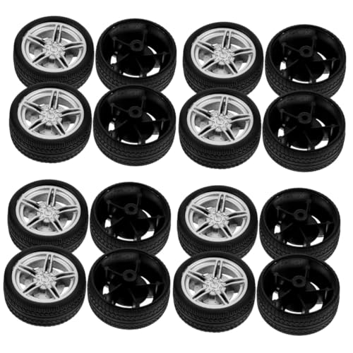 BESTonZON 16 STK Gummiräder Automodelle Autospielzeug Für Kleinkinder Spielzeug Für Kinder Kinderspielzeug Auto Montieren Räder Kinderrad Spielzeug DIY Spielzeugräder Kinder Kleine Räder von BESTonZON