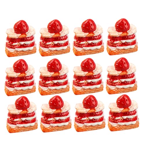 BESTonZON 16 Stück Kuchen Dessertbecher Wurstwaren Künstlicher Kuchen Foto Requisite Realistischer Kuchen Pudding Gebäck Dessertbecher Große Cupcake Boxen Simulationskuchen von BESTonZON