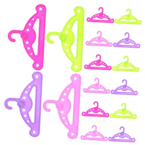 BESTonZON 16 Stück Teiliges Bunte Mini Puppenkleiderbügel aus Robustem Kunststoff für Puppenkleiderschränke und Puppenhaus Praktische Aufbewahrung für Puppenkleidung in Grün Violett BESTonZON 16 Stück Teiliges Bunte Mini Puppenkleiderbügel aus Robustem Kunststoff für Puppenkleiderschränke und Puppenhaus Praktische Aufbewahrung für Puppenkleidung in Grün Violett von BESTonZON
