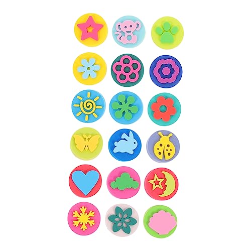 BESTonZON 18 STK Doppelseitiger Graffiti-Stempel Malstempel Briefmarken Kindergartenbedarf Scrapbooking-Stempel Graffiti-Stempel Für Dekorativer Stempel Malen Stempel Eva von BESTonZON