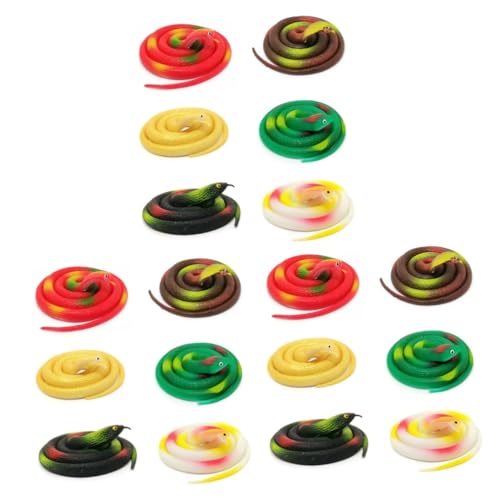 BESTonZON 18 Stck. Simulationsentlüftungsspielzeug Schlangenmodell aus Gummi Schlangenspielzeug aus Gummi von BESTonZON