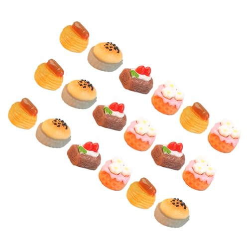 BESTonZON 18 Stück Mini Kuchen Fake Food Obstkuchen Mini Obstkuchen Mini Lebensmittelspielzeug Dessert Mini Hausdekor Mini Küchenzubehör Kleines Kuchenmodell Mini von BESTonZON