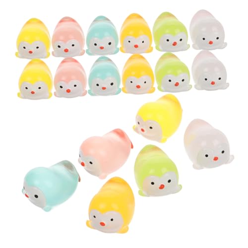 BESTonZON 18 Stück Mini-Pinguin-Puppe Pinguine Miniatur Niedliche Mini Pinguin Statuen Leuchtende Pinguin Modelle Pinguinfiguren Dekoration Pinguin- Penguin -Dekorationen Plastik von BESTonZON