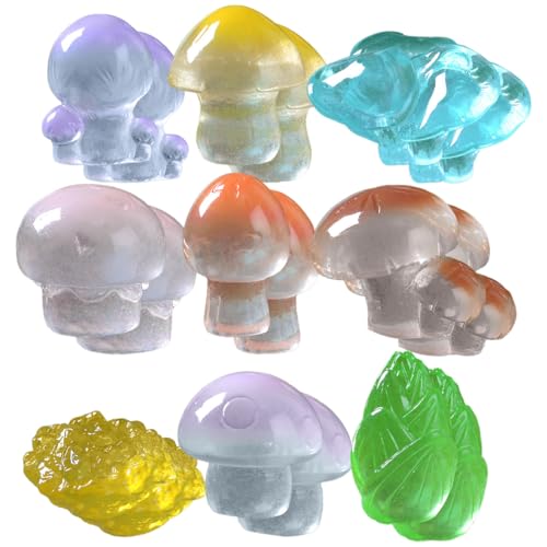 BESTonZON 18 Stück Teiliges Leuchtende Miniatur Pilzfiguren Kreative Resin Dekoration für Mikro Landschaften Aquarien und Tischdeko für Kleine und DIY Projekte BESTonZON 18 Stück Teiliges Leuchtende Miniatur Pilzfiguren Kreative Resin Dekoration für Mikro Landschaften Aquarien und Tischdeko für Kleine und DIY Projekte von BESTonZON