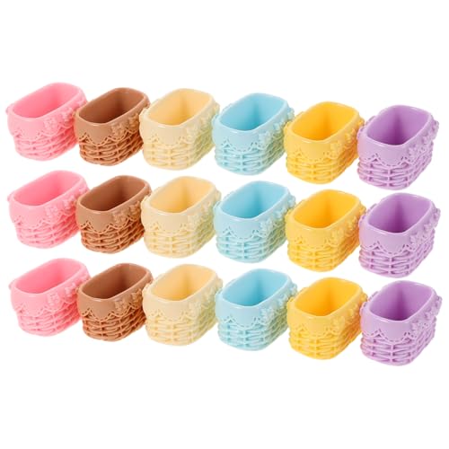 BESTonZON 18 Stück Teiliges Miniatur Geflochtenes Körbchen Mini Brot Obstkorb Modell Vielseitig für Puppenhaus Küche Fantasy Dekoration Realistische Handgefertigte Mini-aufbewahrungskörbe BESTonZON 18 Stück Teiliges Miniatur Geflochtenes Körbchen Mini Brot Obstkorb Modell Vielseitig für Puppenhaus Küche Fantasy Dekoration Realistische Handgefertigte Mini-aufbewahrungskörbe von BESTonZON