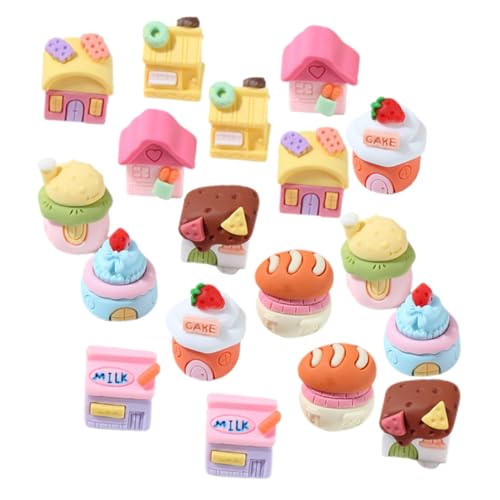 BESTonZON 18 Stück Teiliges Miniatur Resin Haus Schmuck Bunte Handgefertigte Haus Dekoration Leichtes DIY Bastelmaterial für Puppenhaus Kreative Miniatur Ornamente für Sammler von BESTonZON