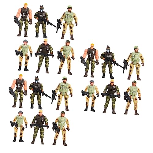 BESTonZON 18 STK Militärsoldatenmodell Actionfiguren Mini-Figur Spielzeug Toys Mini-Spielzeug Jungs-Spielzeug Soldat Force Spielset Soldatenfiguren Spielzeug Beruf Statue von BESTonZON