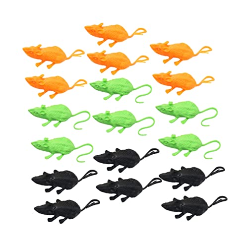 BESTonZON 18Pcs Simulationsmaus Ratten-Halloween-Dekorationen Gartendeko Figur Halloween Gadget Halloween Horror Szenenlayout-Requisite Halloween-Requisiten weiches Gummi von BESTonZON