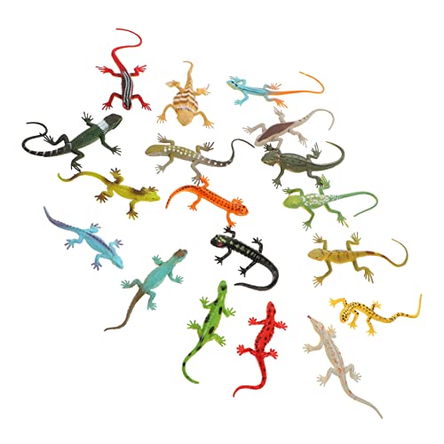 BESTonZON 18Stücke Teiliges Realistische Eidechsen Figuren aus Kunststoff Reptilien für Garten Dekoration und Lernspielzeug für Lebensechte Echsen Modelle von BESTonZON