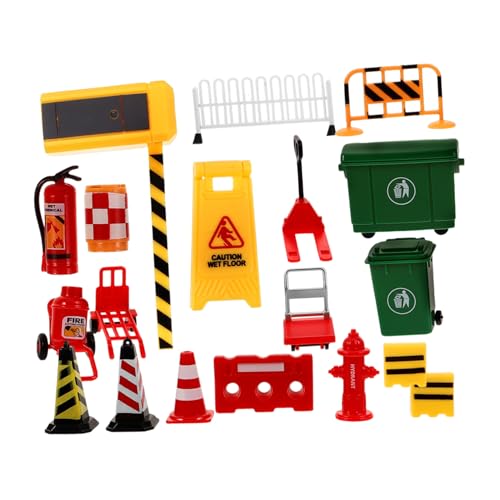BESTonZON 19stücke Mini-verkehrsschilder-Spielzeug Mit Miniatur-verkehrsabsperrschildern Und Zäunen Für Junge Mädchen Früherziehungsspielzeug Leicht Zu Transportieren Verstauen BESTonZON 19stücke Mini-verkehrsschilder-Spielzeug Mit Miniatur-verkehrsabsperrschildern Und Zäunen Für Junge Mädchen Früherziehungsspielzeug Leicht Zu Transportieren Verstauen von BESTonZON