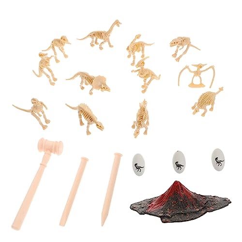 BESTonZON 19 Stücke Dinosaurier Skeleton Fossilien Ausgrabung Spielzeug Montage Dinosaurier Skelett Spielzeug von BESTonZON