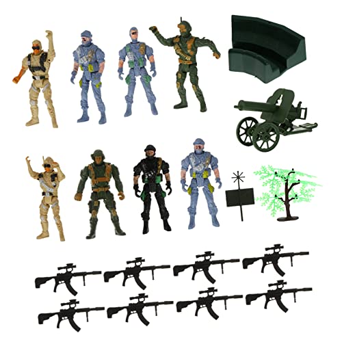 BESTonZON 19 Teiliges Soldaten Modell Set Realistische Soldaten Figuren Für Militärspielzeug Für Rollenspiele Und Kreative Abenteuer Zufällige Designs von BESTonZON
