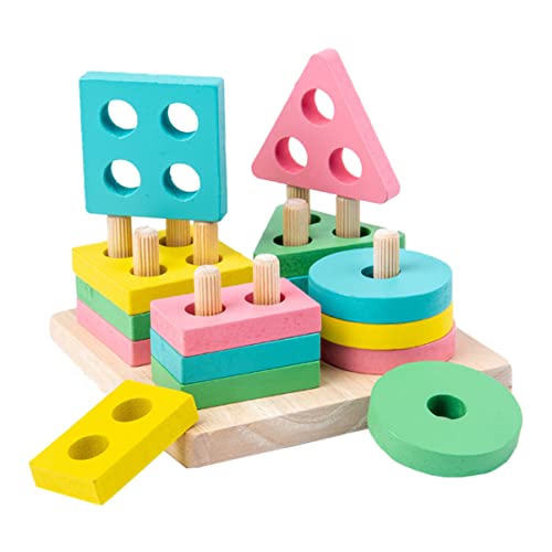 BESTonZON 1Satz Holz Bausteine für Pädagogisches Stapelspielzeug mit Geometrischen Formen Kreatives Lernspielzeug für Jungen und Fördert Hand Augen Koordination und Frühe Bildung BESTonZON 1Satz Holz Bausteine für Pädagogisches Stapelspielzeug mit Geometrischen Formen Kreatives Lernspielzeug für Jungen und Fördert Hand Augen Koordination und Frühe Bildung von BESTonZON
