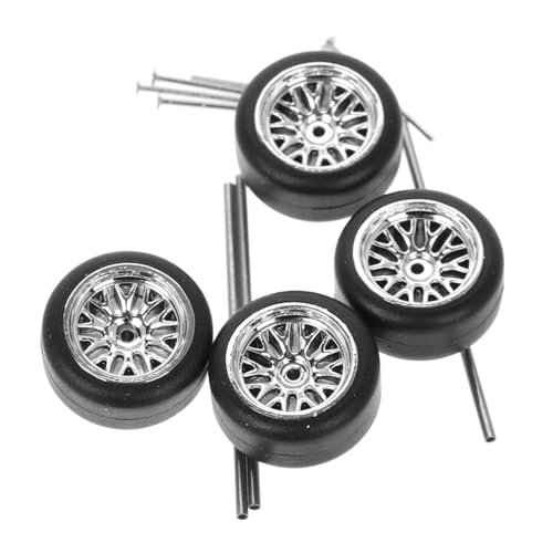 BESTonZON 1Satz Modell Auto Verbesserte Gummireifen mit Hervorragendem Grip für Spielzeugfahrzeuge und Modellbau Hohe Detailgenauigkeit und Realismus von BESTonZON