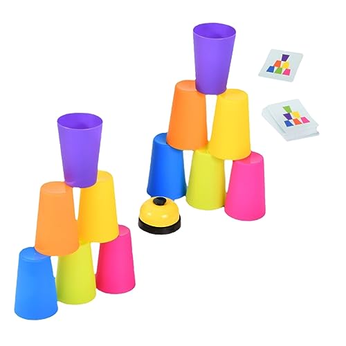 BESTonZON 1Satz Pädagogisches Stapelspielzeug Für Interaktives Stapelspiel Mit Glatten Kanten Fördert Farberkennung Und Kognitive Fähigkeiten Für Kleinkinder Und Vorschulkinder von BESTonZON