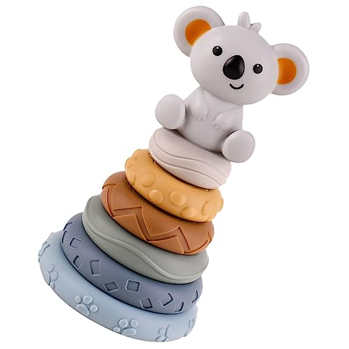 BESTonZON 1Satz Regenbogenringe Stapelspielzeug Teiliges aus Weichem Freiem Material für Frühe Bildung Fördert Kreativität und Kognitive Fähigkeiten bei Kindern Ab Monaten von BESTonZON