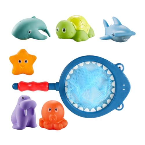 BESTonZON 1Satz Teiliges Duschspielzeug Für Badewanne Badespielzeug Mit Fischernetz Und Bunten Tierfiguren Für Cartoon Badespielzeug Planschen Der Badewanne BESTonZON 1Satz Teiliges Duschspielzeug Für Badewanne Badespielzeug Mit Fischernetz Und Bunten Tierfiguren Für Cartoon Badespielzeug Planschen Der Badewanne von BESTonZON
