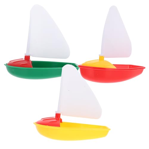 BESTonZON 1Satz Teiliges Mini Plastik Segelboot für Badespaß für Jungen und Badewannenspielzeug Klein und Groß von BESTonZON