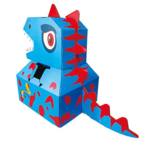 BESTonZON 1Stk Dinosaurier-Modell bastelset basteln für Kinderzimmer Dinosaurierspielzeug Tierpapierkartonspielzeug Karton verkleiden Puzzle- für Blue von BESTonZON