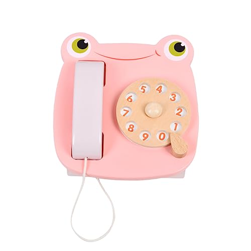 BESTonZON Froschförmiges Telefon Für Kinder - Lernspielzeug - Holzspielzeug - Spielhaus-Set von BESTonZON