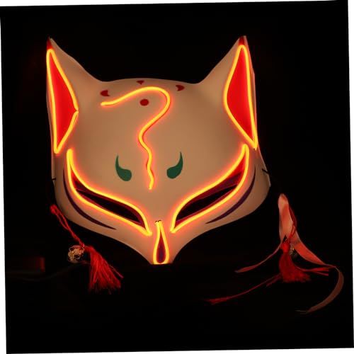 BESTonZON 1Stk Fuchs Glow Maske fox mask halloween costume halloweenmaske Maske für Halloween-Party blinkende Kabuki-Masken kleidung halloween leuchtende maske Cosplay-Maske Plastik rot BESTonZON 1Stk Fuchs Glow Maske fox mask halloween costume halloweenmaske Maske für Halloween-Party blinkende Kabuki-Masken kleidung halloween leuchtende maske Cosplay-Maske Plastik rot von BESTonZON