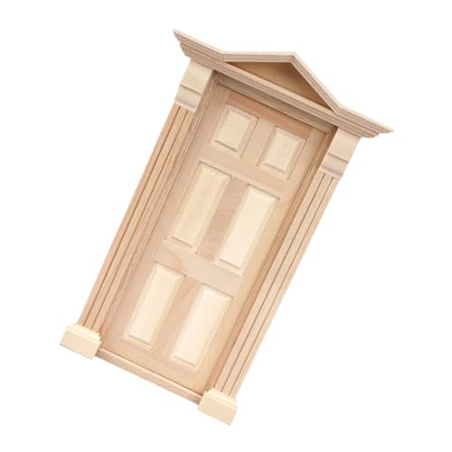 BESTonZON 1Stk Miniaturtür Miniature Furniture Desktop Ornaments Lovely Furniture Layout Props kleine Puppenstubenmöbel Modelle von holztüren filigranes Türmodell hölzern von BESTonZON