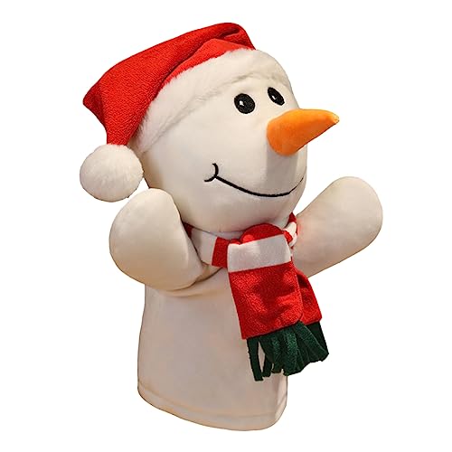 BESTonZON 1Stk Santa Handpuppe interaktives Puppen wheinachtsgeschenk weihnachtsgeldgeschenke weinachtsgeschenk Fingerpuppe Kinderpuppenspielzeug PP Baumwolle Weiß von BESTonZON