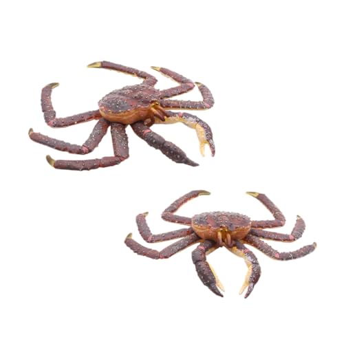 BESTonZON Krabbenmodell Aus Kunststoff Kinderspielzeug Emulierte Meerestiere Ornament Meeresspielzeug Für Jungen Und Mädchen von BESTonZON