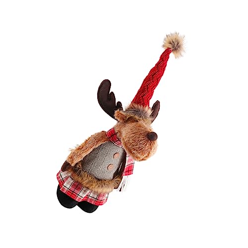 BESTonZON Weihnachten Schneemann Elch Puppe Ornament Dehnbar Plüsch Elch Für Home Decor Präsentieren von BESTonZON