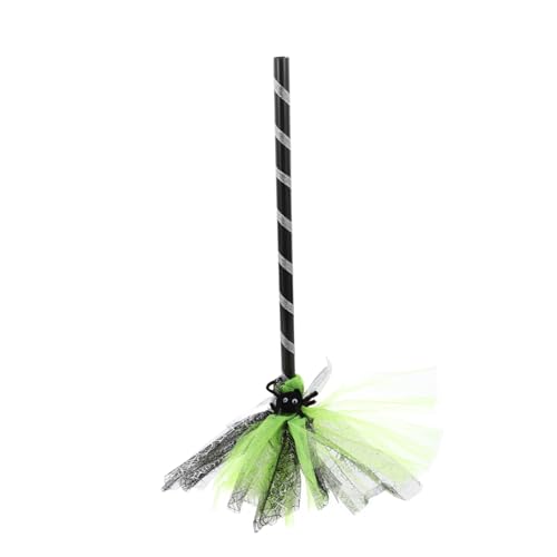 BESTonZON 1Stk Zauberer Besen Cosplay-Kostüm für Cosplay Besenstiel Halloween Halloween mitgebsel Hexenrequisite für Leistungsqualitäten Plastik Green von BESTonZON