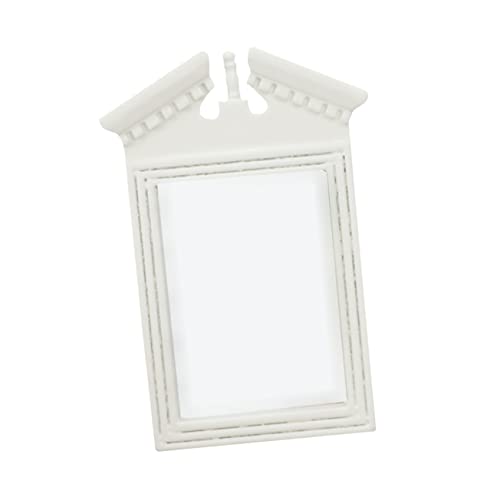 BESTonZON 1Stk weißes Spiegelmodell für kinderspielzeug Toys Living Room Decoration holzspielsachen Untersetzer Auto wellig Zu Mini-Hausdekoration Miniaturmöbel hölzern von BESTonZON